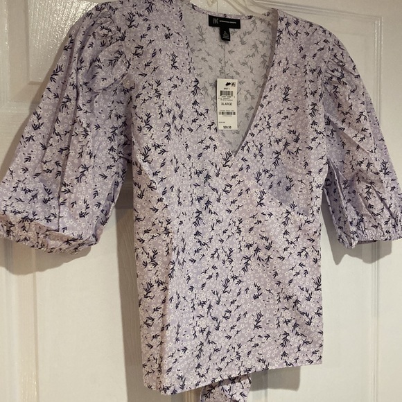 INC Floral Puff-Sleeve Blouse, - Picture 8 of 11